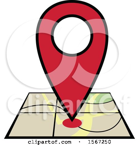 Clipart of a Location Icon - Royalty Free Vector Illustration by dero