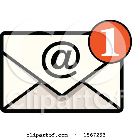 Clipart of a Email Icon - Royalty Free Vector Illustration by dero