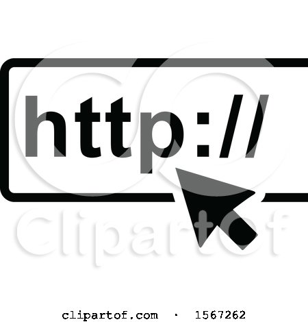 Clipart of a Black and White World Wide Web Http Icon - Royalty Free Vector Illustration by dero