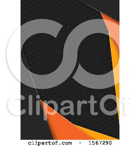 Clipart of a Black and Orange Background - Royalty Free Vector Illustration by dero