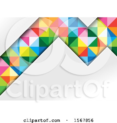 Clipart of a Colorful Geometric Background - Royalty Free Vector Illustration by dero