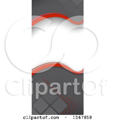 Clipart of a Gray Red and White Background - Royalty Free Vector Illustration by dero