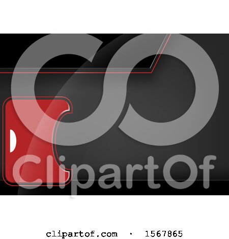 Clipart of a Gray Black and Red Background - Royalty Free Vector Illustration by dero