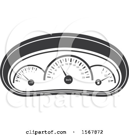 Clipart of a Car Gauges Automotive Icon - Royalty Free Vector Illustration by Vector Tradition SM