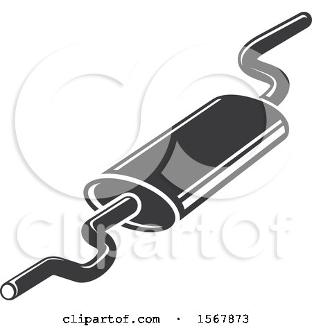 Clipart of a Car Catalytic Converter Automotive Icon - Royalty Free Vector Illustration by Vector Tradition SM