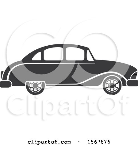Clipart of a Vintage Car Automotive Icon - Royalty Free Vector Illustration by Vector Tradition SM