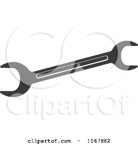 Clipart of a Car Repair Spanner Wrench Automotive Icon - Royalty Free Vector Illustration by Vector Tradition SM