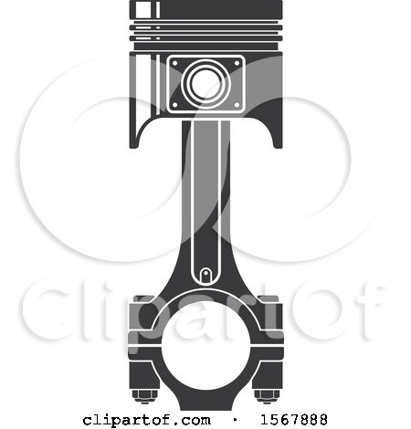 Clipart of a Car Piston Automotive Icon - Royalty Free Vector Illustration by Vector Tradition SM