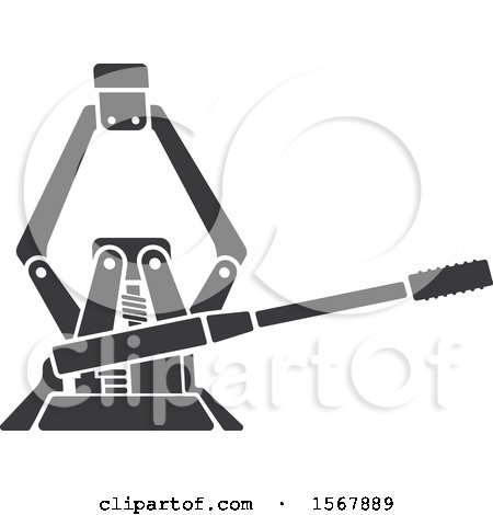 Clipart of a Car Jack Automotive Icon - Royalty Free Vector Illustration by Vector Tradition SM
