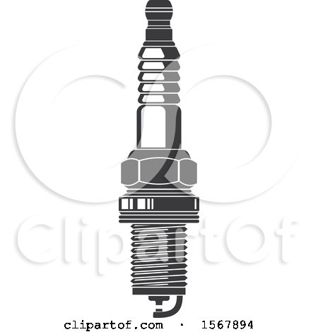 Clipart of a Car Spark Plug Automotive Icon - Royalty Free Vector Illustration by Vector Tradition SM