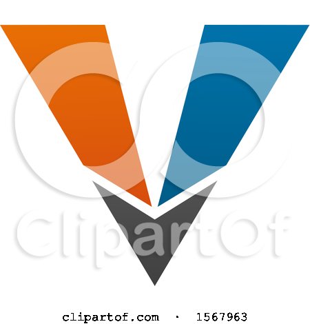 Clipart of a Letter V Logo - Royalty Free Vector Illustration by Vector Tradition SM