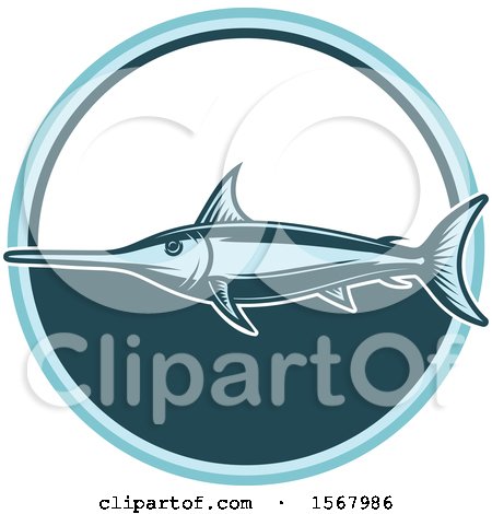 Clipart of a Blue Marlin - Royalty Free Vector Illustration by Vector Tradition SM