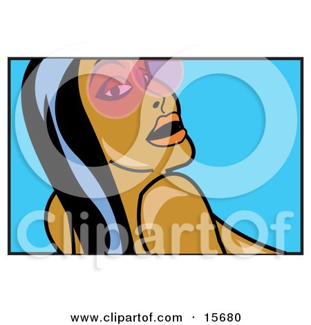 Beautiful Latin Woman Modeling Clipart Illustration by Andy Nortnik
