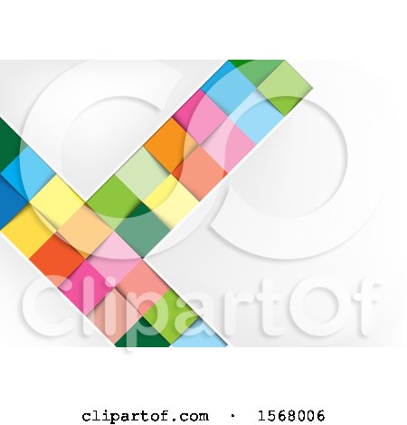 Clipart of a Background of Colorful Tiles - Royalty Free Vector Illustration by dero