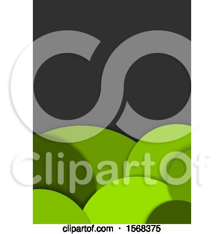 Clipart of a Green Bubble Layout Template Background - Royalty Free Vector Illustration by dero