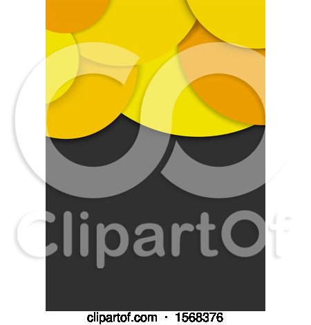 Clipart of a Yellow Bubble Layout Template Background - Royalty Free Vector Illustration by dero