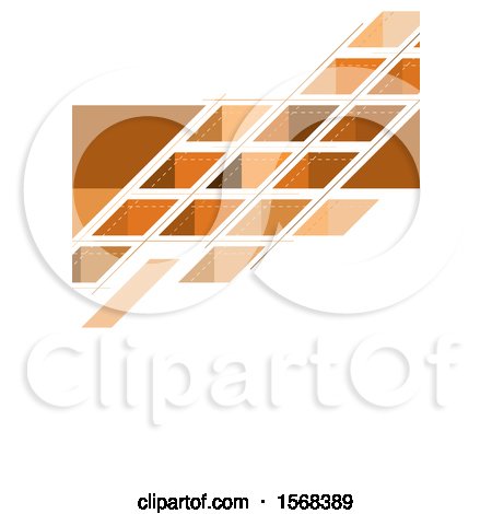 Clipart of a Geometric Orange Layout Template Background - Royalty Free Vector Illustration by dero