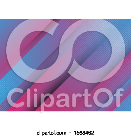 Clipart of a Blue and Pink Diagonal Stripes Background - Royalty Free Vector Illustration by KJ Pargeter