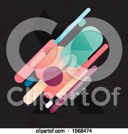 Clipart of a Background of Abstract Shapes - Royalty Free Vector Illustration by KJ Pargeter
