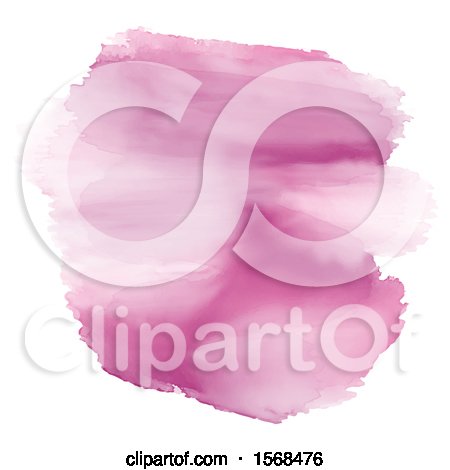 Clipart of a Pink Watercolor Design on a White Background - Royalty Free Vector Illustration by KJ Pargeter