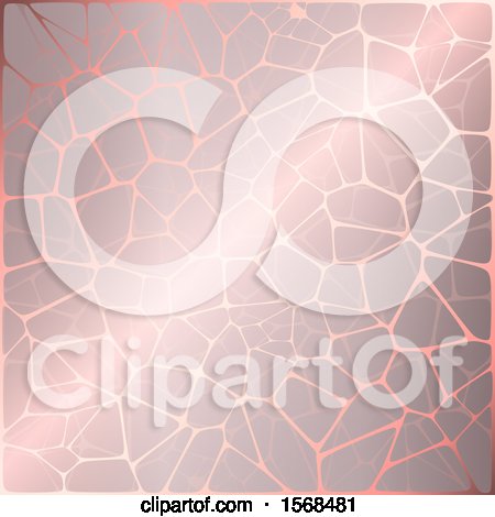 Clipart of a Pink Metallic Crackle Background - Royalty Free Vector Illustration by KJ Pargeter