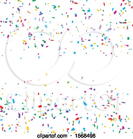 Clipart of a Colorful Party Confetti Background - Royalty Free Vector Illustration by KJ Pargeter