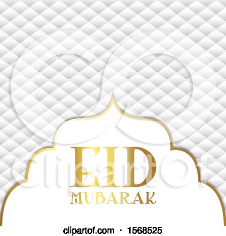 Clipart of an Eid Mubarak Design - Royalty Free Vector Illustration by KJ Pargeter