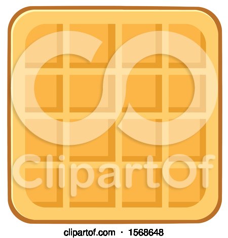 Clipart of a Cartoon Waffle - Royalty Free Vector Illustration by Hit Toon