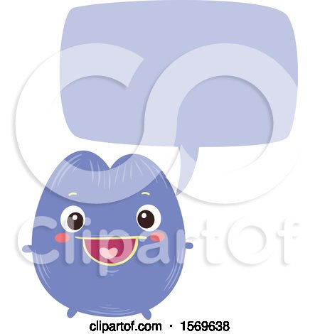 Clipart of a Violot Character Talking - Royalty Free Vector Illustration by BNP Design Studio