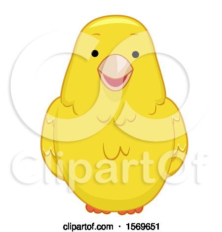 Clipart of a Cute Canary Bird - Royalty Free Vector Illustration by BNP Design Studio