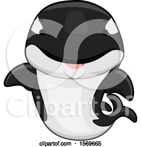Clipart of a Cute Orca - Royalty Free Vector Illustration by BNP Design Studio
