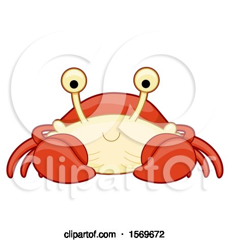Clipart of a Cute Crab - Royalty Free Vector Illustration by BNP Design Studio