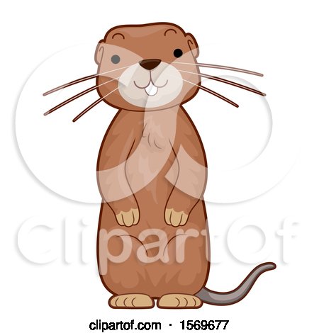 Clipart of a Cute Gopher - Royalty Free Vector Illustration by BNP Design Studio