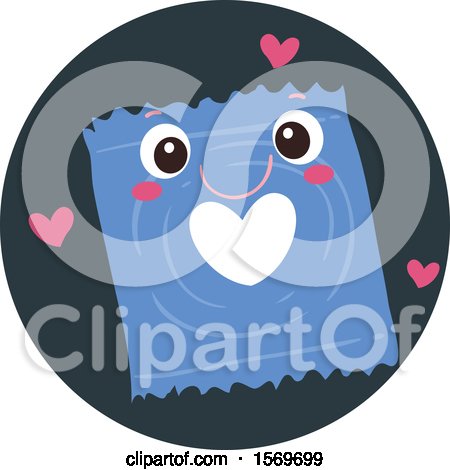 Clipart of a Condom Character - Royalty Free Vector Illustration by BNP Design Studio