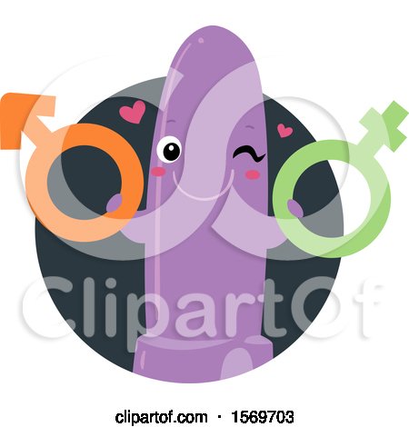 Clipart of a Dildo Sex Toy Character - Royalty Free Vector Illustration by BNP Design Studio