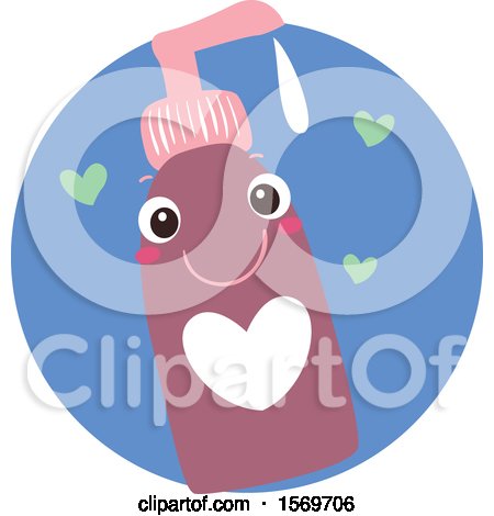Clipart of a Sex Lubricant Character - Royalty Free Vector Illustration by BNP Design Studio