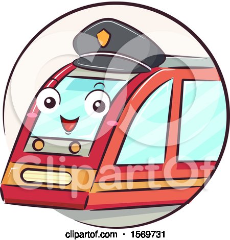 Clipart of a Train Driver Mascot Wearing a Hat - Royalty Free Vector Illustration by BNP Design Studio
