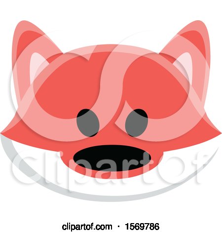 Clipart of a Cute Fox Face - Royalty Free Vector Illustration by yayayoyo