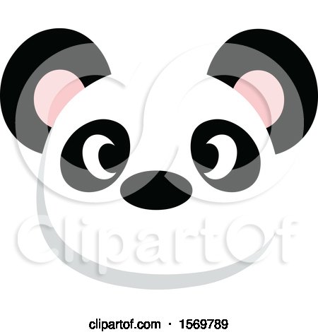 Clipart of a Cute Panda Face - Royalty Free Vector Illustration by yayayoyo
