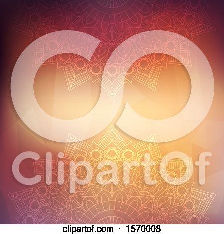 Clipart of a Geometric and Mandala Background - Royalty Free Vector Illustration by KJ Pargeter