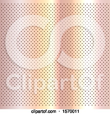 Clipart of a Rose Gold Perforated Metal Texture Background - Royalty Free Vector Illustration by KJ Pargeter