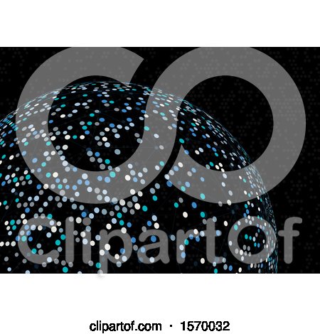 Clipart of a Sphere with Dots - Royalty Free Vector Illustration by KJ Pargeter