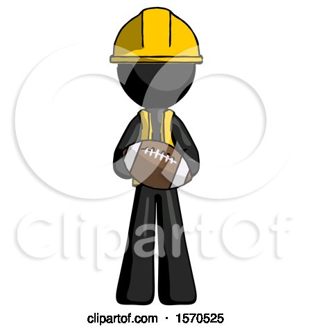 Black Construction Worker Contractor Man Giving Football to You by Leo Blanchette