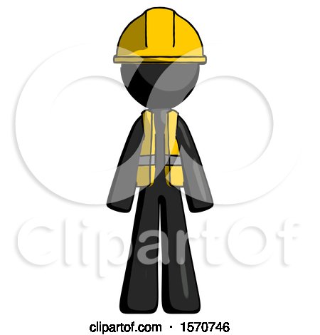 Black Construction Worker Contractor Man Standing Facing Forward by Leo Blanchette