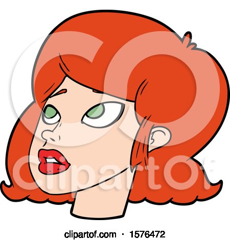 Cartoon Redhead Girl by lineartestpilot