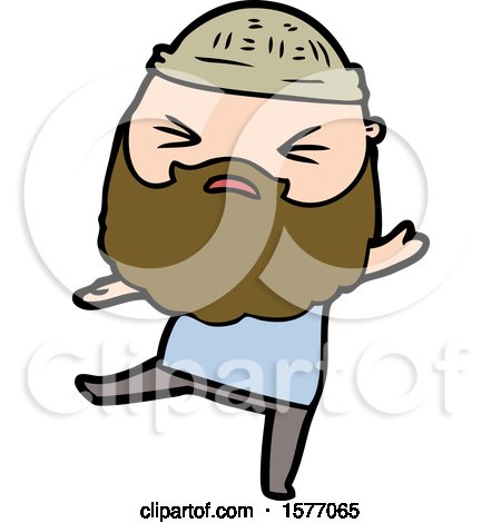 Cartoon Man with Beard by lineartestpilot