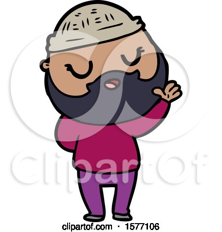 Cute Cartoon Man with Beard by lineartestpilot