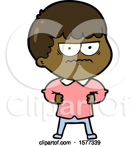 Cartoon Annoyed Man by lineartestpilot