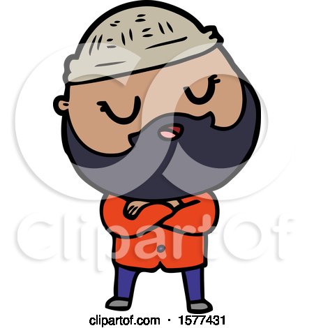 Cartoon Man with Beard by lineartestpilot