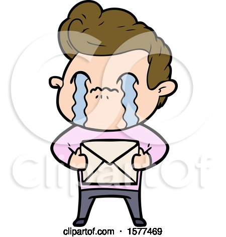 Cartoon Man Crying by lineartestpilot